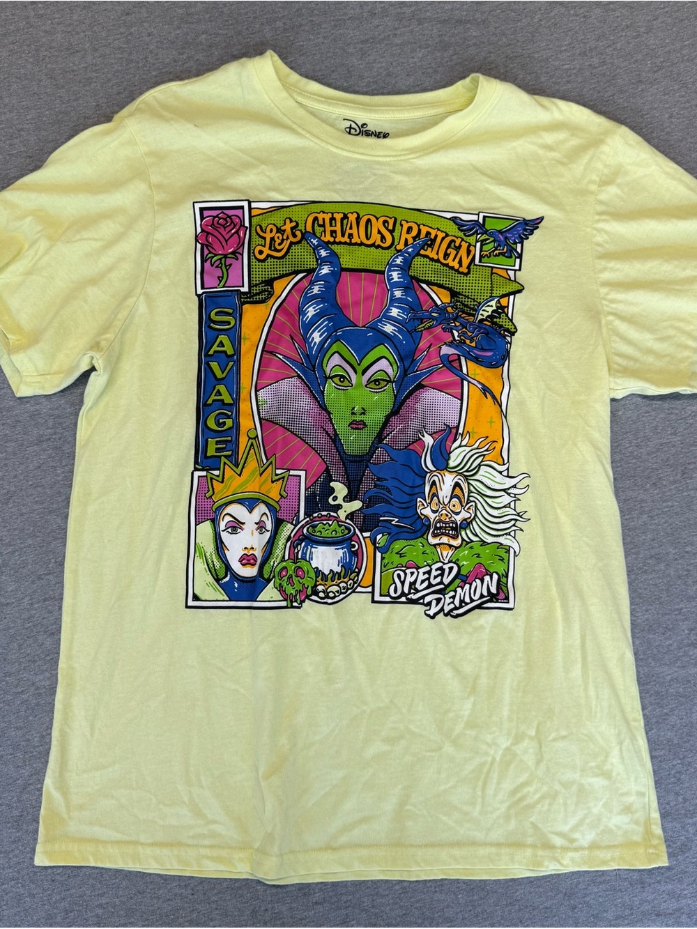 Disney Yellow Maleficent & Villains Graphic Tee